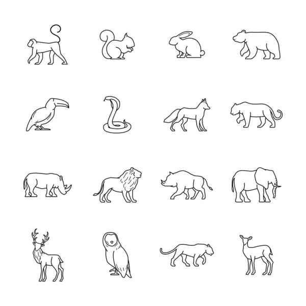 Icône Animale Sur Fond Blanc — Image vectorielle