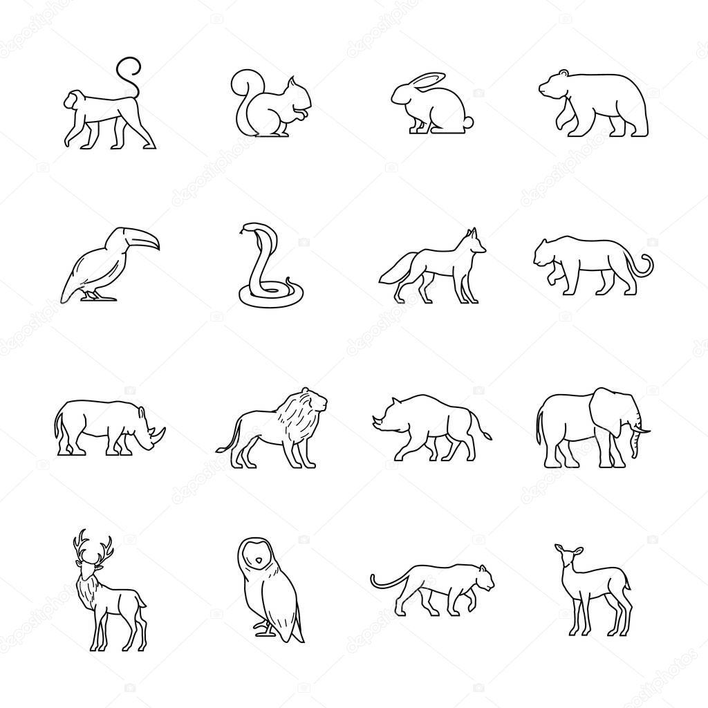 Animal icon on white background 