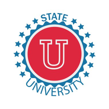 Eğitim kurumunun renkli logoti. Eğitim teması için vektör şablonu