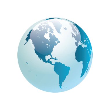 Dünya 'nın renkli vektör çizimi