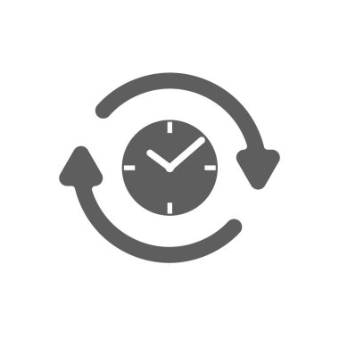 Zaman simgesinin vektör şablonu, saat illüstrasyonu 