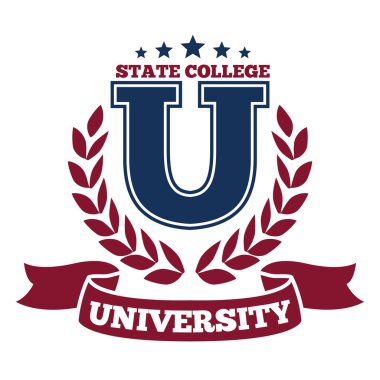 Eğitim kurumunun renkli logoti. Eğitim teması için vektör şablonu