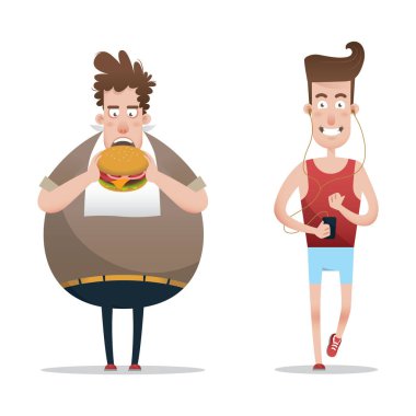 Sağlıklı yaşam tarzı vektör illüstrasyonu, simge element arkaplanı