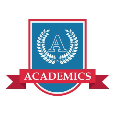 Eğitim kurumunun renkli logoti. Eğitim teması için vektör şablonu