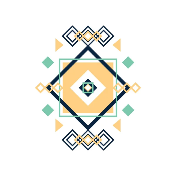Kleurrijke Vector Illustratie Van Aztec Ornament Sjabloon — Stockvector
