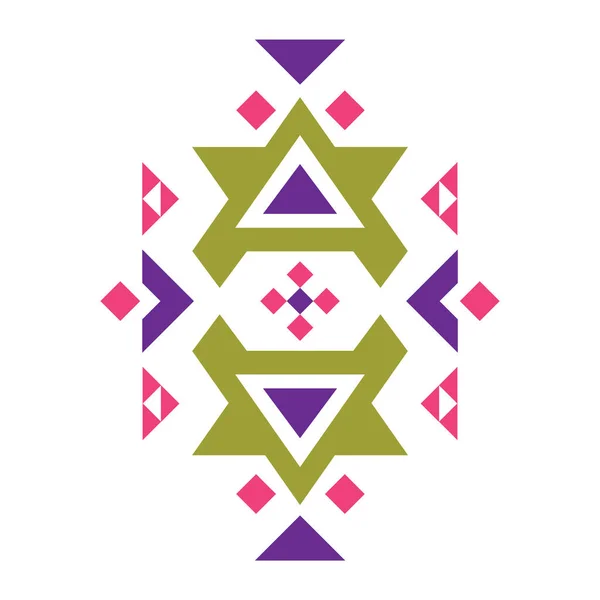 Ilustración Vectorial Colorida Plantilla Ornamento Azteca — Archivo Imágenes Vectoriales