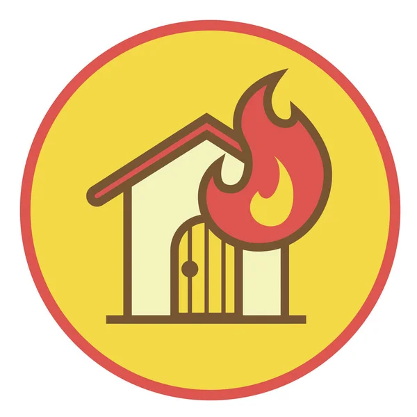 Εικονογράφηση Διάνυσμα Πυρκαγιάς Φόντο Στοιχείο Εικονιδίου — Διανυσματικό Αρχείο