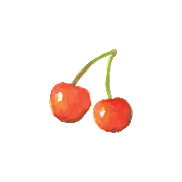 Cherry Vector Illustratie Pictogram Element Achtergrond — Stockvector