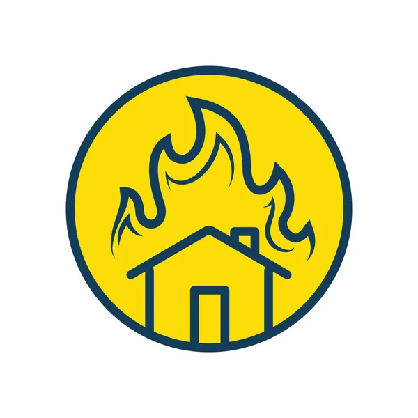 Feuer Vektor Illustration Icon Element Hintergrund — Stockvektor