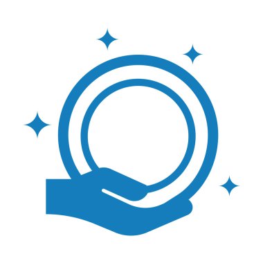 Tasarımınız için temizleme simgesinin vektör şablonu