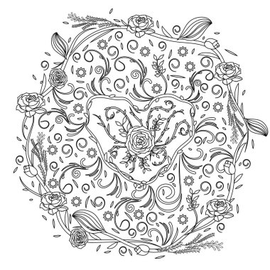 Basit grafik vektör illüstrasyonu