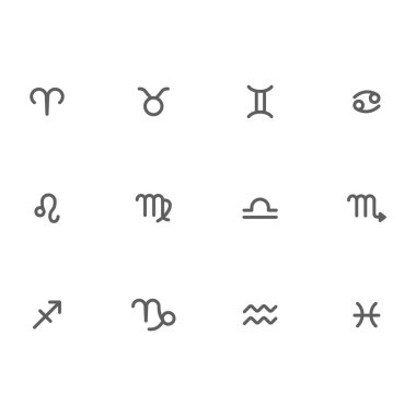 Zodiac vektör çizimi, simge ögesi arkaplanı