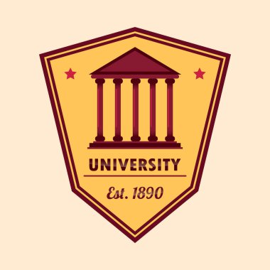 Eğitim kurumunun renkli logoti. Eğitim teması için vektör şablonu