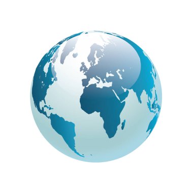 Dünya 'nın renkli vektör çizimi