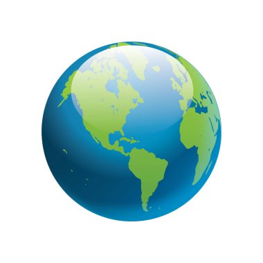 Dünya 'nın renkli vektör çizimi