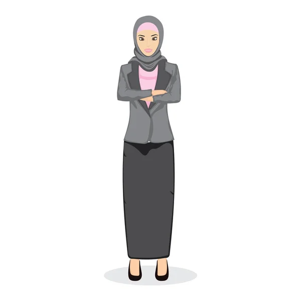Πολύχρωμο Διανυσματική Απεικόνιση Του Μουσουλμανικού Χαρακτήρα Κινουμένων Σχεδίων Πρόσωπο — Διανυσματικό Αρχείο