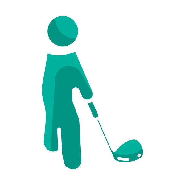 Golfer Vektor Illustration Icon Element Hintergrund — Stockvektor