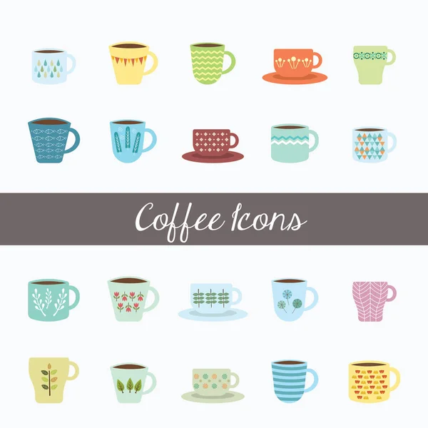 Ilustración Vectorial Colorido Para Tema Del Café — Vector de stock