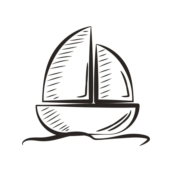 Barca Vettoriale Illustrazione Icona Elemento Sfondo — Vettoriale Stock