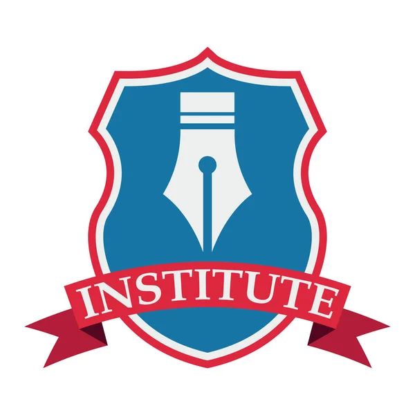 Logotipo Colorato Istituzione Educativa Modello Vettoriale Tema Dell Istruzione — Vettoriale Stock