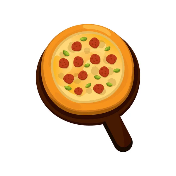 Pizza Vector Ilustración Icono Elemento Fondo — Vector de stock