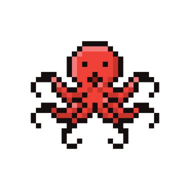 ahtapot vektör çizimi, simge ögesi arkaplanı