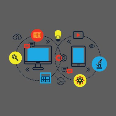 Vektör illüstrasyonu, simge ögesi arkaplanı