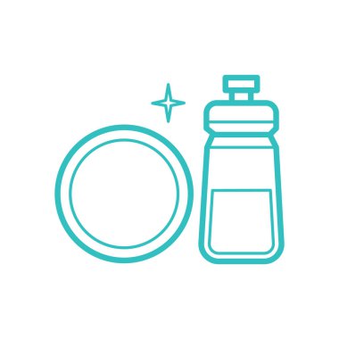 Tasarımınız için temizleme simgesinin vektör şablonu