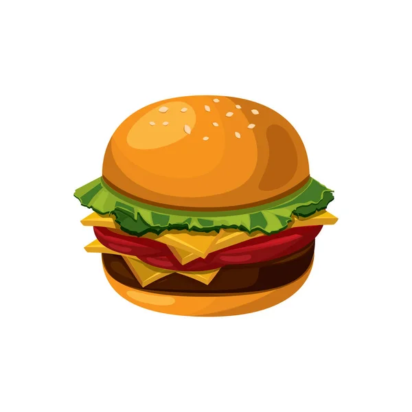 Burger Vector Illustration Icon Element Background — Stock Vector