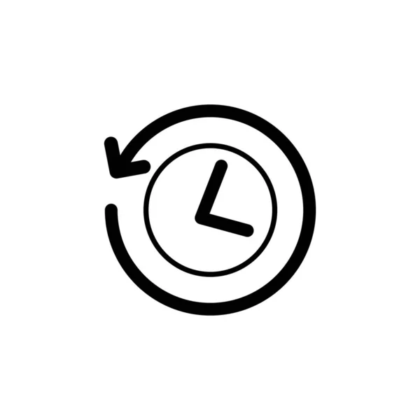 Modèle Vectoriel Icône Temps Illustration Horloge — Image vectorielle