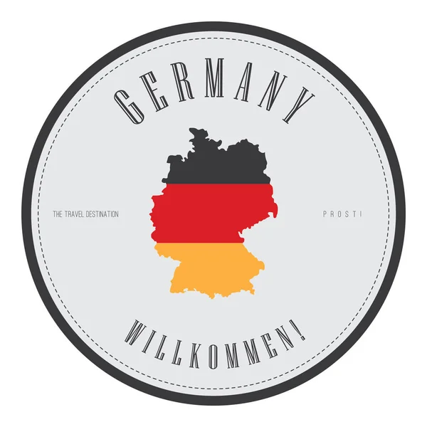 Germany Concept Icône Vectoriel Illustration — Image vectorielle