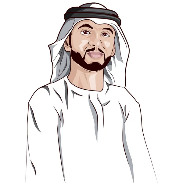Illustration Vectorielle Colorée Personnage Dessin Animé Personne Musulmane — Image vectorielle