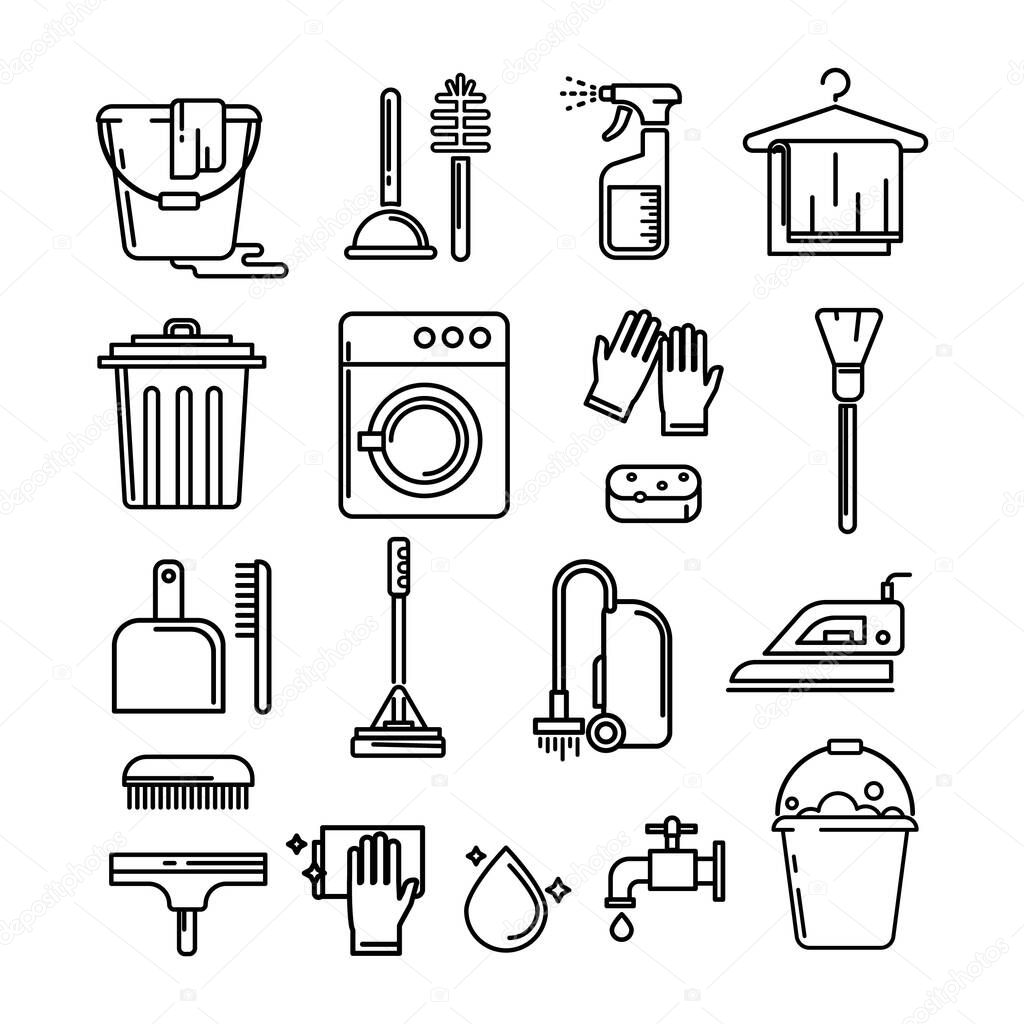 Vector template of cleaning icon for your design