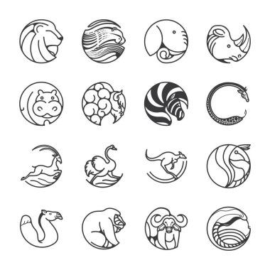 Simgeli basit biçimlendirilmiş pankart, vektör illüstrasyonu