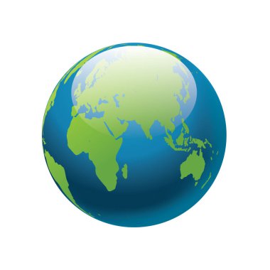 Dünya 'nın renkli vektör çizimi