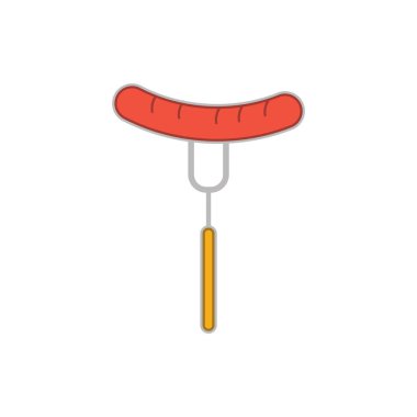 yiyecek konsepti arka plan, modern vektör illüstrasyonu 