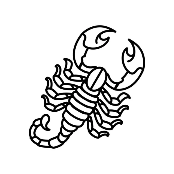 Illustration Vectorielle Scorpion Fond Élément Icône — Image vectorielle