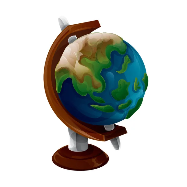 Colorful Vector Illustration Globe — Stock Vector