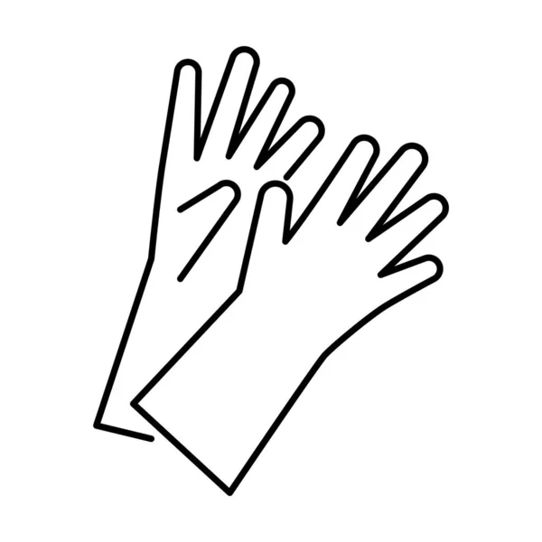 Gants Illustration Vectorielle Icône Élément Fond — Image vectorielle