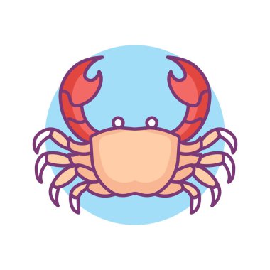 yengeç vektör illüstrasyonu, simge ögesi arkaplanı