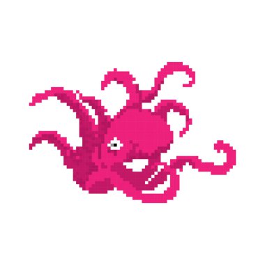 ahtapot vektör çizimi, simge ögesi arkaplanı