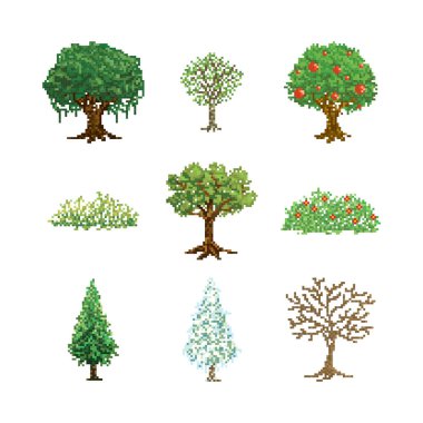 ağaç vektör illüstrasyonu, simge ögesi arkaplanı