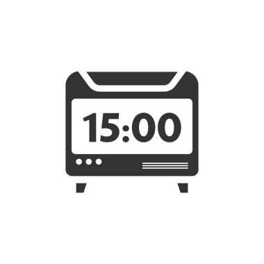 Zaman simgesinin vektör şablonu, saat illüstrasyonu 