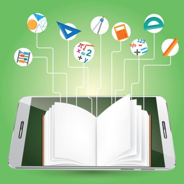 öğrenme vektörü illüstrasyonu, simge ögesi arkaplanı