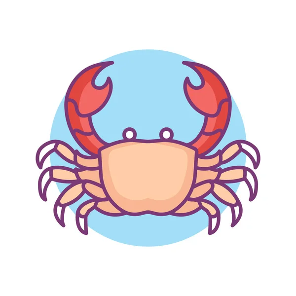 Illustration Vectorielle Crabe Fond Élément Icône — Image vectorielle