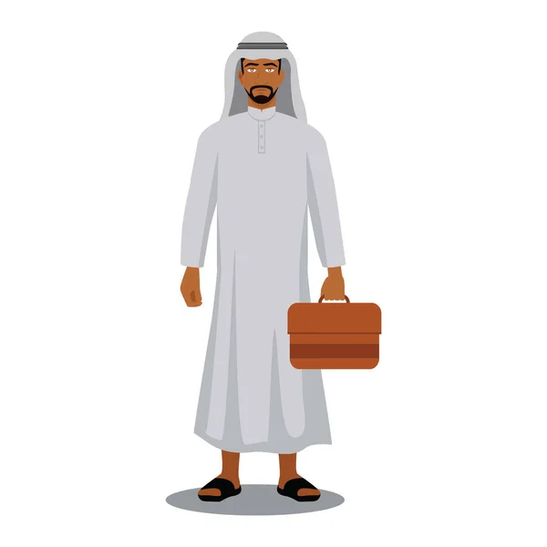 Ilustrasi Vektor Berwarna Karakter Kartun Muslim Orang - Stok Vektor