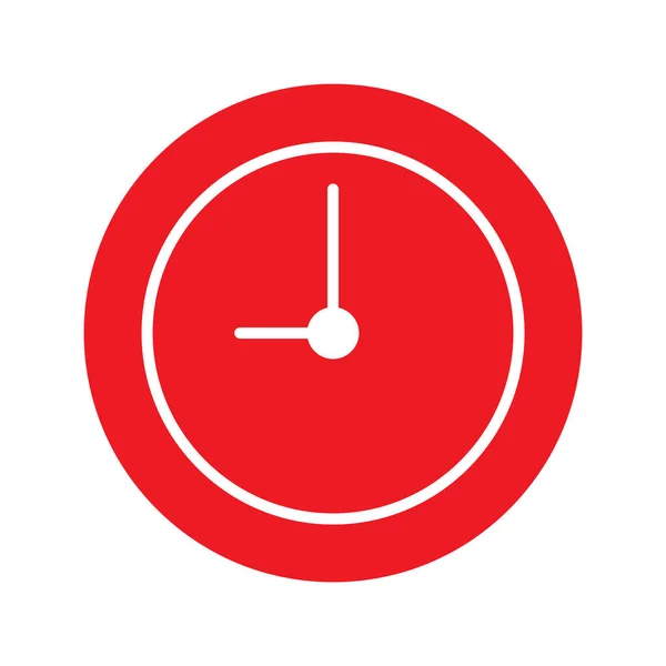 Vector Template Time Icon Clock Illustration — Stock Vector