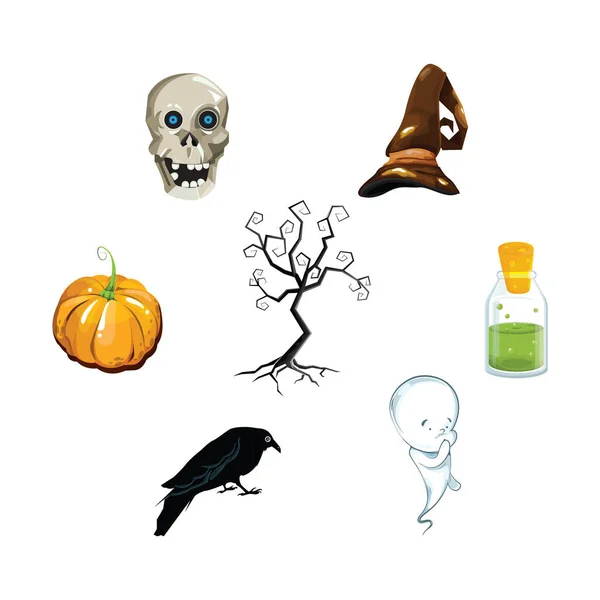 Halloween Vector Illustratie Icoon Element Achtergrond — Stockvector