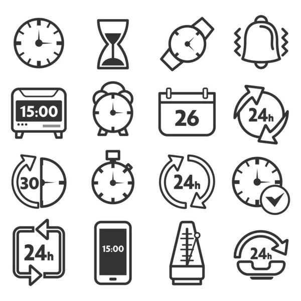 Modèle Vectoriel Icône Temps Illustration Horloge — Image vectorielle