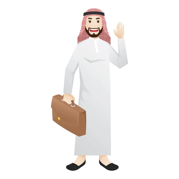 Bunte Vektorillustration Der Muslimischen Person Cartoon Figur — Stockvektor